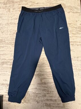 Carhartt Force Navy Jogger Pants Women’s Petite Large PL C54106 Workwear